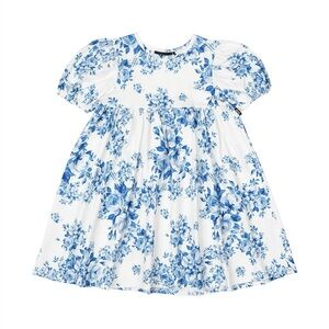 Blue Floral Kids Dress